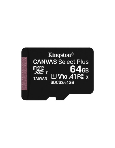 Kingston 64GB microSDXC Canvas Select Plus 100R A1 C10 Card + Adapter