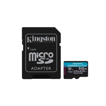 512GB microSDXC Canvas Go Plus 170R A2 U3 V30 Card + ADP