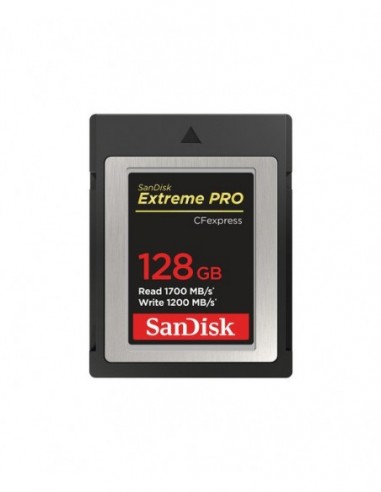 SanDisk Extreme PRO CFexpress Card Type B, 128GB, 1700MB s Read, 1200MB s Write